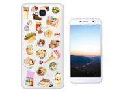 Huawei Honor Holly 2 Plus Gel Silicone Case All Edges Protection Cover C0275 - Collage Food Ice Cream Cupcake Doughnut Macaroon Waffle Peanut Butter