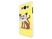 Samsung Galaxy J2 Coque Fashion Trend Case Coque Protection Cover Plastique Et MÃ©tal - White 1136 - Cat Animal Drawing Yellow