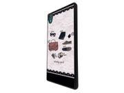 Sony Xperia M4 Aqua / Xperia M4 Coque Fashion Trend Case Coque Protection Cover Plastique Et MÃ©tal - Black 1253 - Trendy Fashion Bloggers Favourite