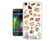 Wiko Lenny 2 Gel Silicone Case All Edges Protection Cover C0275 - Collage Food Ice Cream Cupcake Doughnut Mcaroon Waffle Peanut Butter