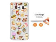 Samsung Galaxy S6 Fashion Trend 0.3 Mm Ultra Slim Case Cover C0275 - Collage Food Ice Cream Cupcake Doughnut Macaroon Waffle Peanut Butter