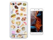 Lenovo Vibe K5 Gel Silicone Case All Edges Protection Cover C0275 - Collage Food Ice Cream Cupcake Doughnut Macaroon Waffle Peanut Butter