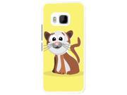 1136 - Cat Animal Drawing Yellow Design for Htc One M8 Hard Plastic Case Back Cover