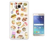Samsung Galaxy J7 (2016) J710fn Gel Silicone Case Protection Cover C0275 - Collage Food Ice Cream Cupcake Doughnut Macaroon Waffle Peanut Butter