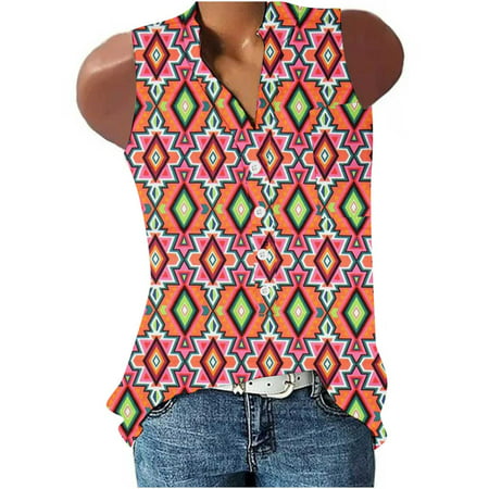 CLZOUD Blouses for Women Business Pink Womens Summer Casual V Neck Lightweight Shirt Loose Button Tunic Tank Top Xl