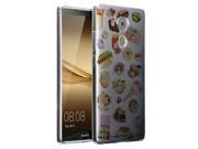 Huawei Mate 8 Gel Silicone Case All Edges Protection Cover C0275 - Collage Food Ice Cream Cupcake Doughnut Mcaroon Waffle Peanut Butter