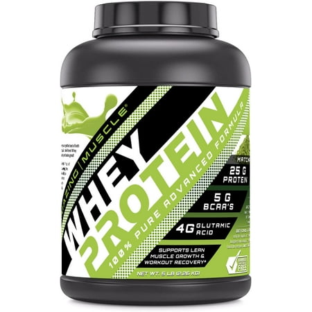 Amazing Muscle 100% Whey Protein Powder *Advanced Formula with Whey Protein Isolate as a Primary Ingredient Along with Ultra Filtered Whey Protein Con
