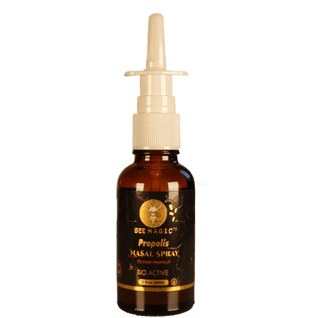 BEE MAGIC Natural Propolis Nasal Spray 1 Fl Oz | Congestion Relief Drug & Alcohol-Free Medical Grade Propolis Nose Drops  Sinus Relief  Allergy  Nasal