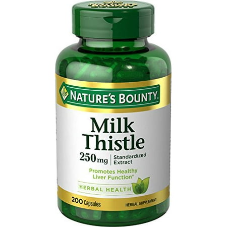 Nature S Bounty Milk Thistle Capsules  Herbal Supplement  250 Mg per Serving  200 Count