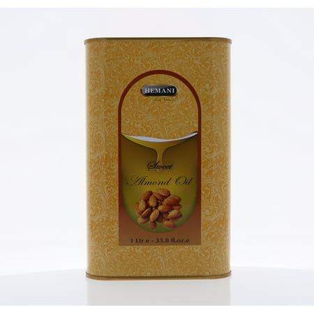 HEMANI Sweet Almond Oil 1000mL - Natural 100% COLD PRESSED Oil 1 Liter