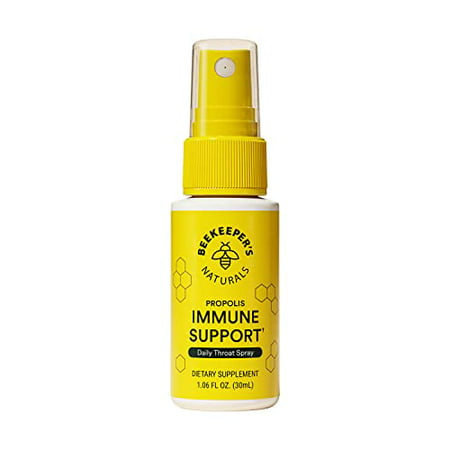 BEEKEEPER S NATURALS Propolis Throat Spray - 95% Bee Propolis Extract - Natural Immune Support & Sore Throat Relief - Antioxidants  Keto  Paleo  Glute