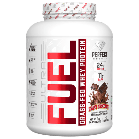 PERFECT Sports, Ultra Fuel, Grass-Fed Whey Protein, Triple Chocolate, 4 Lb (1.82 Kg)
