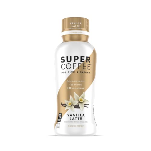 Super Coffee, Iced Keto Coffee (0g Added Sugar, 10g Protein, 70 Calories) [Vanilla Latte] 12 Fl Oz, 6 Pack | Iced Coffee, Protein Coffee, Coffee Drink thumbnail