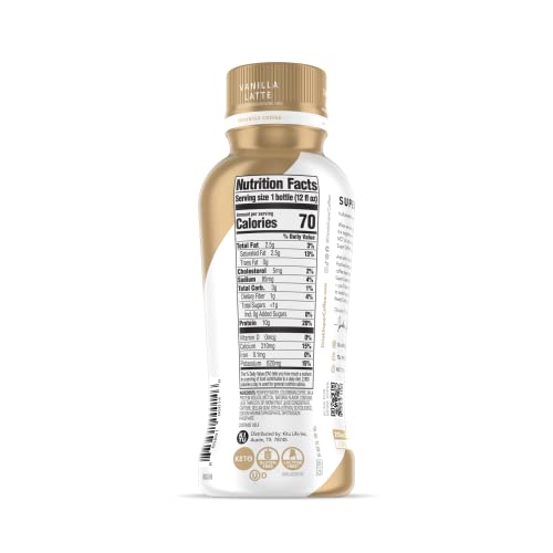 Super Coffee, Iced Keto Coffee (0g Added Sugar, 10g Protein, 70 Calories) [Vanilla Latte] 12 Fl Oz, 6 Pack | Iced Coffee, Protein Coffee, Coffee Drink thumbnail