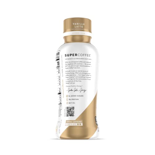 Super Coffee, Iced Keto Coffee (0g Added Sugar, 10g Protein, 70 Calories) [Vanilla Latte] 12 Fl Oz, 6 Pack | Iced Coffee, Protein Coffee, Coffee Drink thumbnail