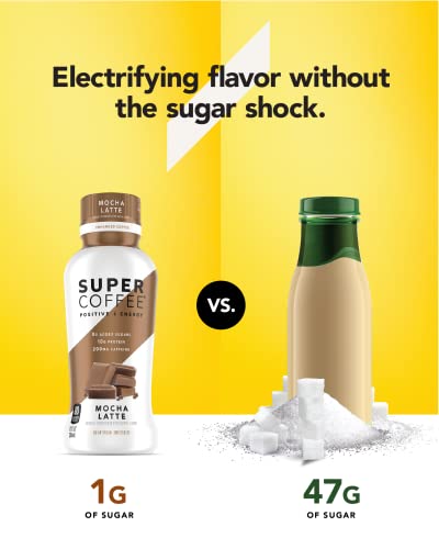 Super Coffee, Iced Keto Coffee (0g Added Sugar, 10g Protein, 70 Calories) [Vanilla Latte] 12 Fl Oz, 6 Pack | Iced Coffee, Protein Coffee, Coffee Drink thumbnail