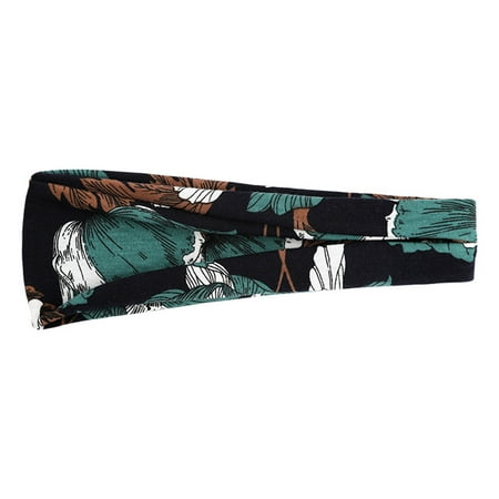 CLZOUD Headscarf Woman Sports Headband Yoga Pack Hair Sweat Absorption Head Bandwidth Edge Printed Headdress