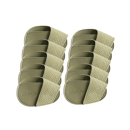 Golf Iron Head Covers Set  Protective PU  Lightweight Durable Headcover  Golf Head Covers for Athlete Travel Outdoor Sport Golf Training Gift Green La