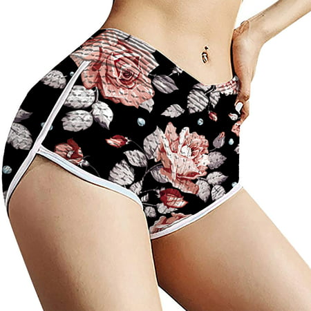 YANHAIGONG Women Pants Summer Shorts Pants for Women 2292 Women Basic Slip Bike Shorts Compression Workout Leggings Yoga Shorts Pants