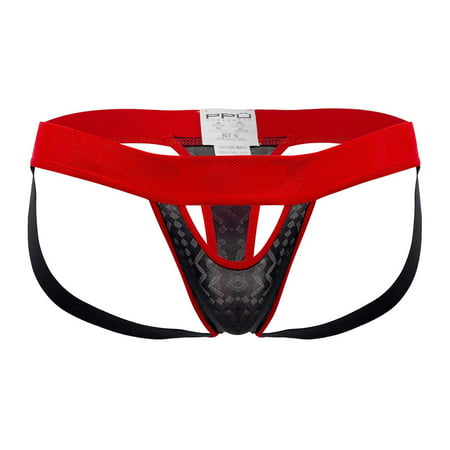 PPU 2313 Peek-a-boo Jockstrap Color Black Size XL