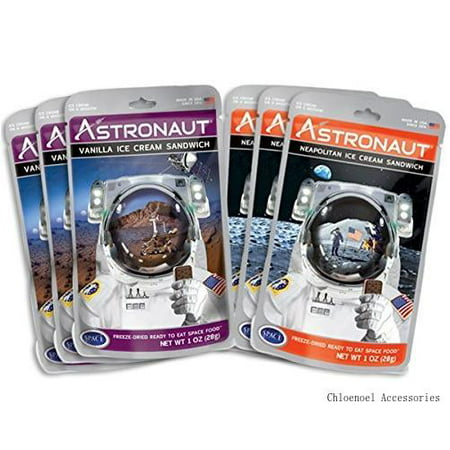 Freeze-Dried Ice Cream Sandwich  NASA Space Dessert  Variety Pack with Vanilla and Neapolitan  6 Count