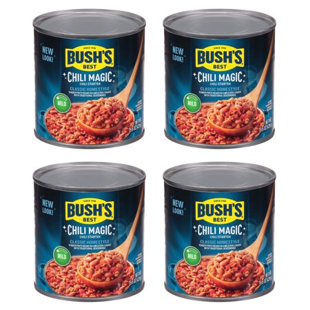 (4 Pack) Bush S Classic Homestyle Chili Magic  Canned Beans  15.5 Oz Can