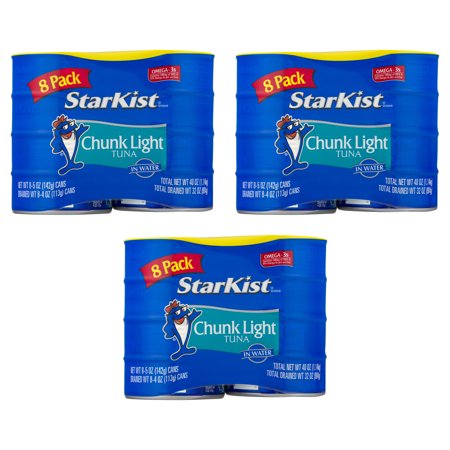 (3 Pack) StarKist Chunk Light Tuna in Water  5 Oz  8 Cans
