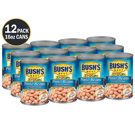 (12 Cans) Bush S Pinto Beans  Canned Beans  16 Oz