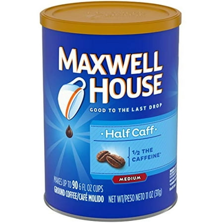 Maxwell House Half Caff Medium Roast Ground Coffee (11 Oz Canister)