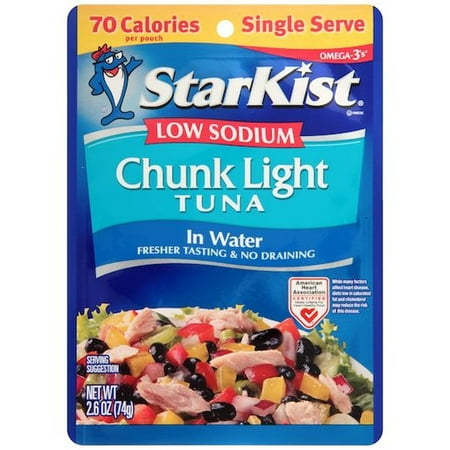StarKist Low Sodium Chunk Light Tuna in Water  2.6 Ounce -- 24 per Case.