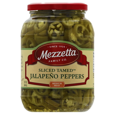 (2 Pack) Mezzetta Sliced Tamed™ Jalapeño Peppers  32 Fl Oz Jar
