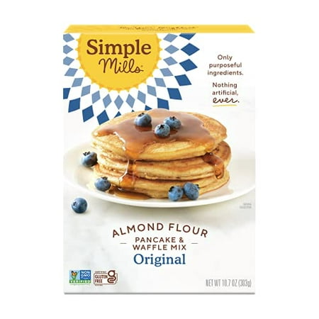 Simple Mills Almond Flour Pancake & Waffle Mix  Original - Gluten Free  Plant Based  Paleo Friendly  Breakfast 10.7 Ounce (Pack of 1)