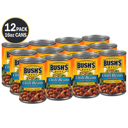 (12 Cans) Bush S Chili Beans  Pinto Beans in Chili Sauce  Canned Beans  16 Oz