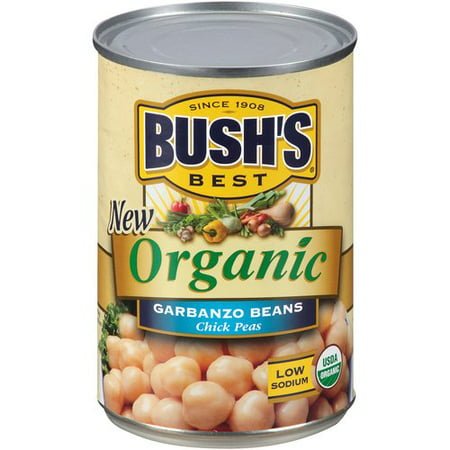 (8 Pack) Bush S Canned Organic Garbanzo Beans  Canned Chickpeas  15 Oz Can