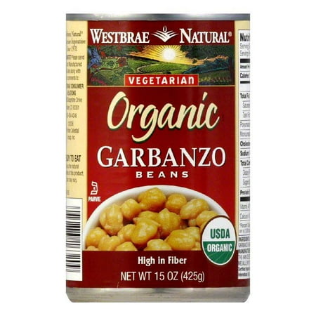 Westbrae Beans Garbanzo Low Fat Organic  15 OZ (Pack of 12)