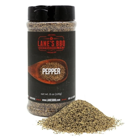 Lane S 16 Mesh Ground Black Pepper- Premium Coarse Ground Black Pepper for Grilling and Cooking - 8oz