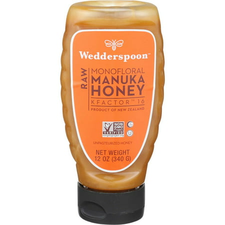 Wedderspoon K Factor 16 Monofloral Manuka Honey  12 Ounce -- 6 per Case