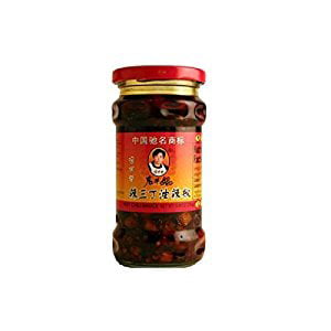 NineChef Set- Lao Gan Ma (LaoGanMa) Chili Sauces (Hot Chili Sauce) LA San Ding 9.88 Fl Oz (Pack 5) Plus NineChef Brand Golden Heart Ice Tea Coffee Lon