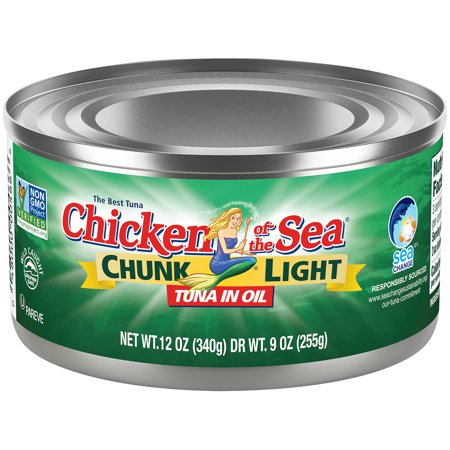 (8 Pack) Chicken of the Sea Chunk Light Tuna in Oil 12 Oz