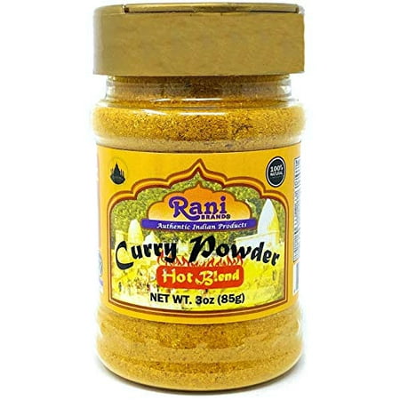 Rani Curry Powder Hot (11-Spice Authentic Indian Blend) 3oz (85g) PET Jar ~ All Natural | Salt-Free | Vegan | No Colors | Gluten Friendly | NON-GMO | 