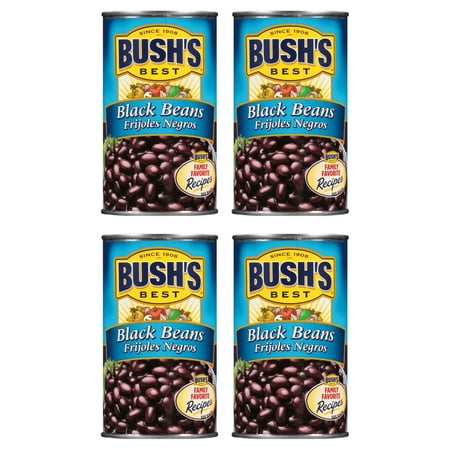 (4 Pack) Bush S Canned Black Beans  Canned Black Beans  26.5 Oz Can