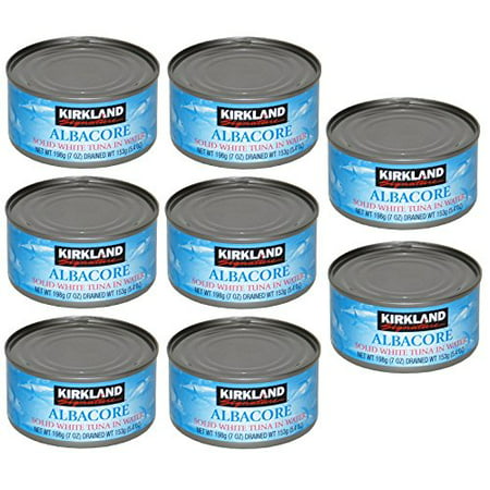Kirkland Albacore Solid White Tuna in Water - 8 Cans (Total Net Weight 3.5lbs)