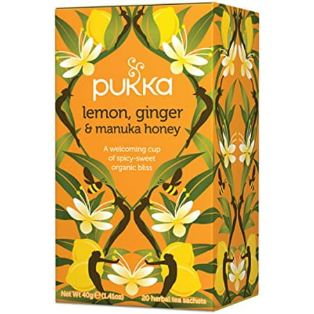 Pukka Organic Herbal Tea Lemon Ginger & Manuka Honey - 20 Tea Bags