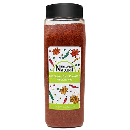 NPG Authentic Sichuan Chili Powder 1LB 16 Ounces  Medium Hot  Szechuan Crushed Red Chili Pepper Flakes Powder Bulk  Spice Seasoning for Making Kimchi 
