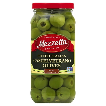 Mezzetta Olives Pitted Italian Castelvetrano  8 Oz | Pack of 6