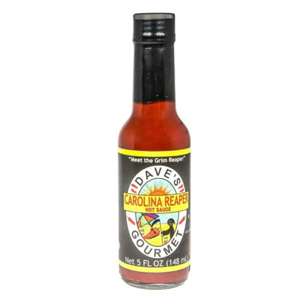 Dave S Gourmet Carolina Reaper Hot Sauce - 5 Oz for Dips  Spreads  Sauces and Marinades Hot Hot Sauce 5 Fl Oz (Pack of 1)