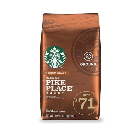 Starbucks Whole Bean Coffee Medium Roast Pike Place Roast -- 12 Oz