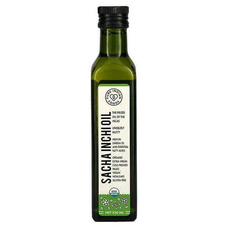 Pure Indian Foods Organic Cold Pressed Extra-Virgin Sacha Inchi Oil 250 Ml Pack of 3