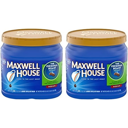 Maxwell House Decaf Original Medium Roast Ground Coffee (29.3 Oz Canisters  Pack of 2)