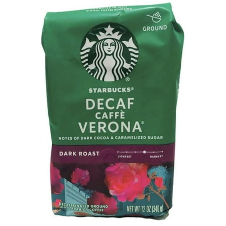 Starbucks Ground Coffee Decaf Dark Roast Caffe Verona - 12 Oz